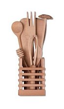 Kuchyňské doplňky z bukového dřeva 20x20x35cm 