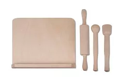 Kuchyňský vál s doplňky z borovicového dřeva 