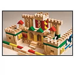 Stavebnica drevená farebná 210 ks - POSLEDNÉ KUSY