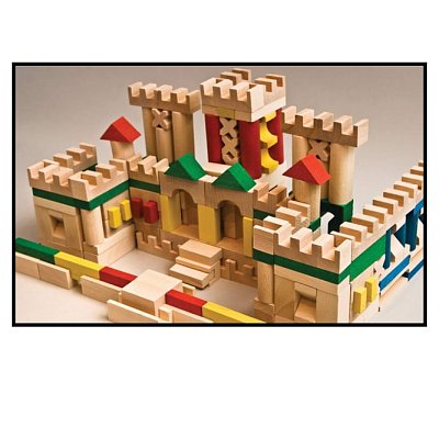 Stavebnica drevená farebná 210 ks - POSLEDNÉ KUSY