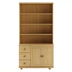 Knihovna z masivní borovice 101x40x190cm - Šedá