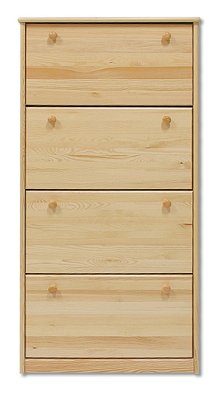 Botník s výklopnými zásuvkami z masívnej borovice 72x29x150cm - Borovica