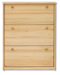 Botník s výklopnými zásuvkami z masivní borovice 72x29x115cm - Šedá