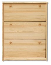 Botník s výklopnými zásuvkami z masívnej borovice 72x29x115cm - Borovica