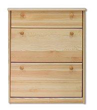 Botník s výklopnými zásuvkami z masívnej borovice 72x29x98cm - Borovica