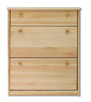 Botník s výklopnými zásuvkami z masívnej borovice 72x29x98cm - Borovica