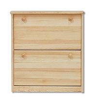 Botník s výklopnými zásuvkami z masivní borovice 72x29x80cm - Borovice