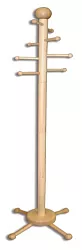 Stojanový věšák vyrobený z masivního buku v.186cm