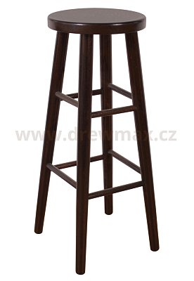 Dřevěný taburet (80 cm) - Ořech
