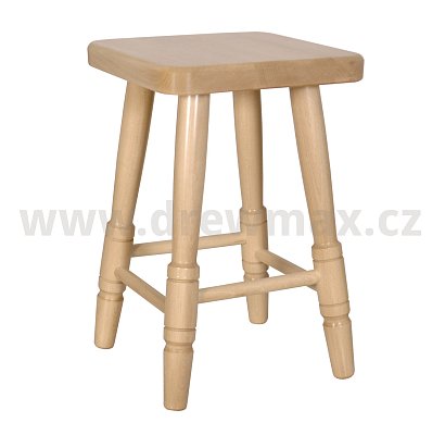 Drevený taburet v.45cm - Buk