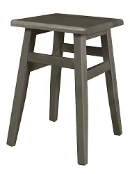 Dřevěný taburet v.45cm - Šedá