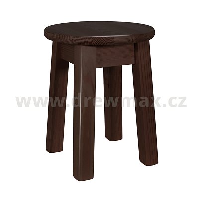 Drevený taburet v.45cm - Orech