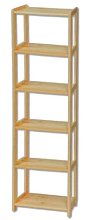 Regál z masivní borovice RG121 š. 70xv.200xhl.30cm - Borovice