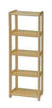 Regál z masivní borovice RG123 š.40xv.150xhl.30cm - Borovice