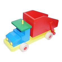 Dřevěný nákladní automobil se sklápěčkou (velký)
