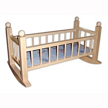 Dřevěná kolébka pro panenku přírodní