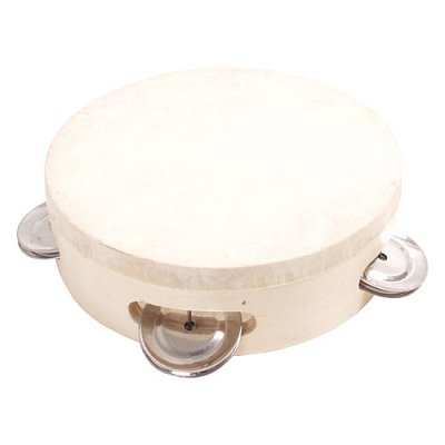 Dřevená tamburína přírodní I 