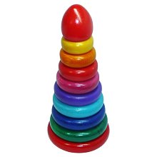 Dřevěná skládačka - Kroužky (23,5 cm)