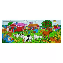 Dřevěné puzzle - Farma - 21 dílků