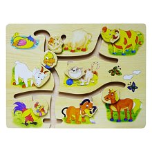 Drevené bludisko - Domáce zvieratká