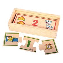 Drevené počítacie puzzle
