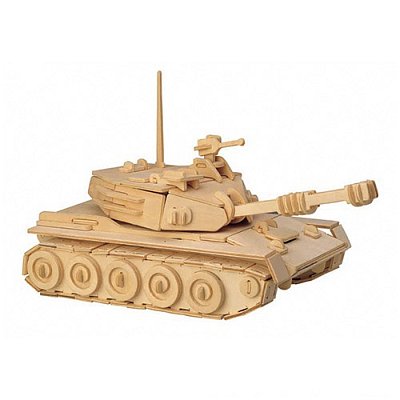 Dřevěné 3D puzzle - Tank