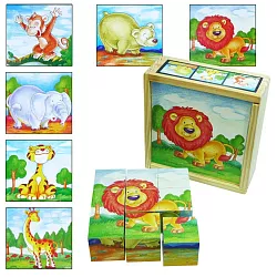 Dětské dřevěné kostky - Lev