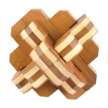 Drevený hlavolam veľký - Kvet