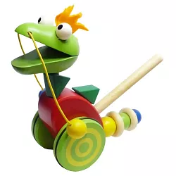 Dřevěná hračka na tyči - Drak