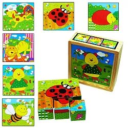 Detské drevené kocky - Macko