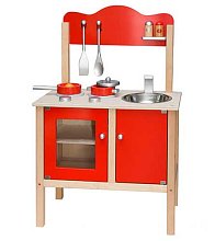 Dřevěná kuchyňka červená 