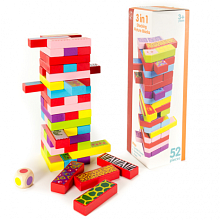 Dřevěná barevná věž 3v1