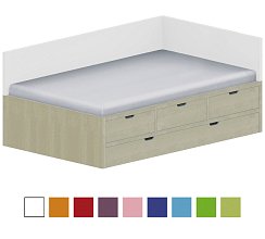 Lôžko drevodekor 120x200cm - Brillint white