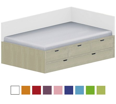 Lôžko drevodekor 120x200cm - Brillint white