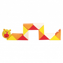 Drevený skladací had - Tiger