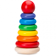 Dřevěná skládačka - Kroužky (19 cm)