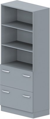 Skriňa policová, registratúry/niky 80x42x187, 5cm - Wenge