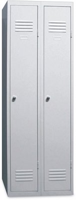 Plechová skříň dvojitá - Šedá RAL 7035