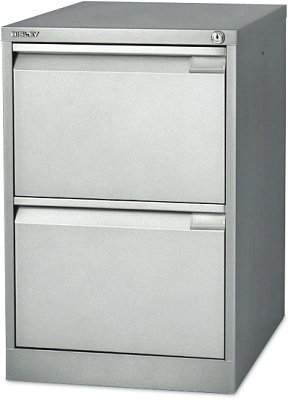 Kovová kartotéka BISLEY - Světle šedá RAL 7035