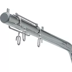 Držiak na infúzie nerezový, 3 háčiky