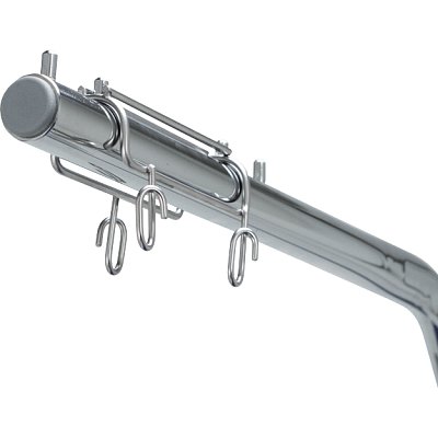Držiak na infúzie nerezový, 3 háčiky