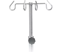 Infúzny stojan s kovovými háčikmi teleskopický