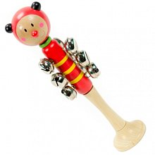 Drewmax 4039-A - Drevená hrkálka do ruky-Baruška