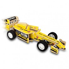 Dřevěné 3D puzzle Formule žlutá 