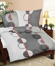 Povlečení krep - 140/200 + 70/90 - 006 Šedý