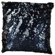 Povlak na polštářek flitrový - černo-stříbrný