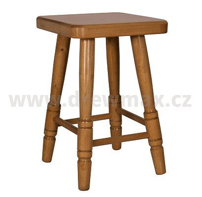 Drevený taburet v.45cm - Dub