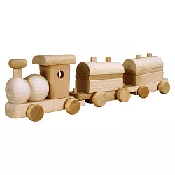 Maketa vláčik z masívneho buka