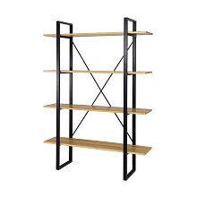 Regál kombinovaný z masívneho prírodného dubu 130x180x35cm - Dub prírodný