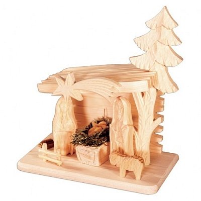 Drevený betlehem - v.26cm